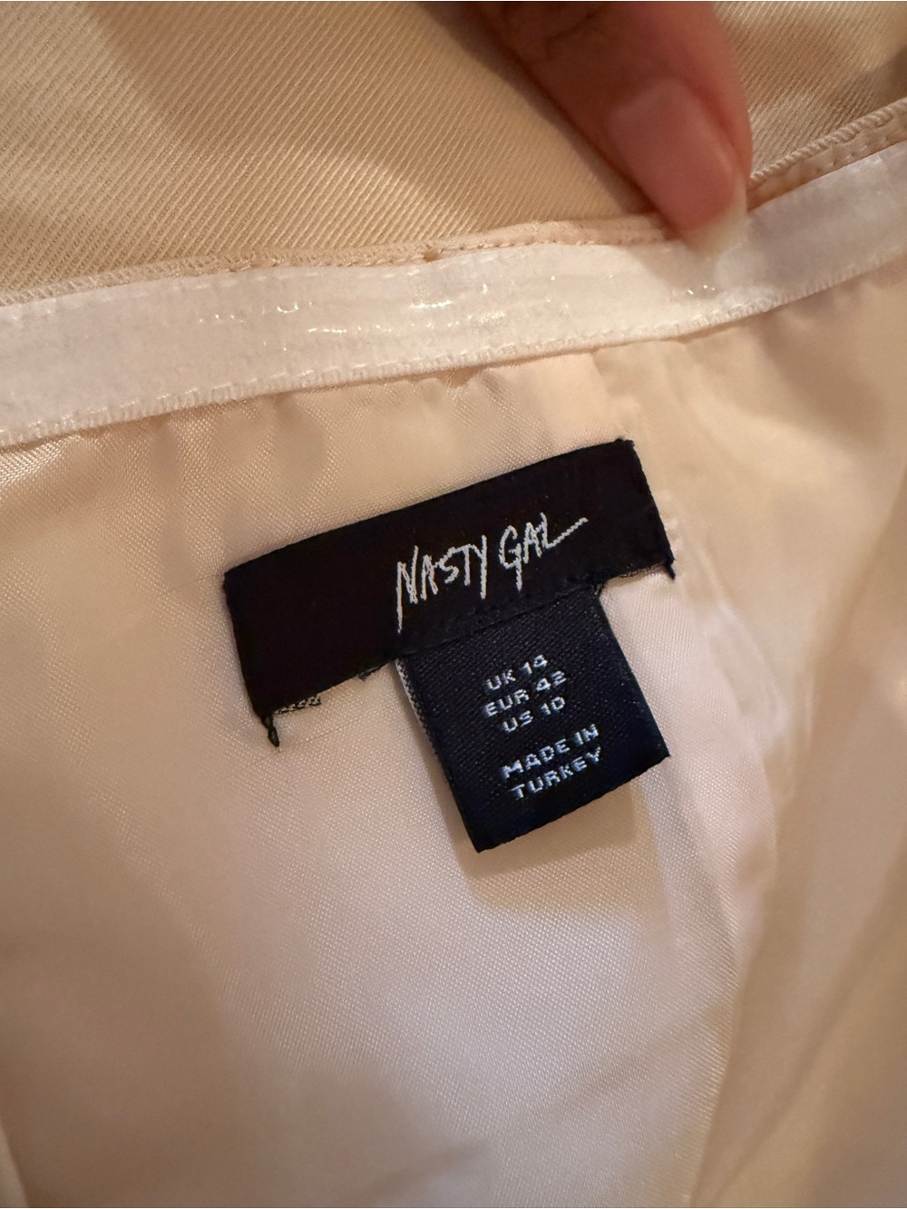 Nasty Gal Cream Cargo Tube Dress - Picture 2 of 8